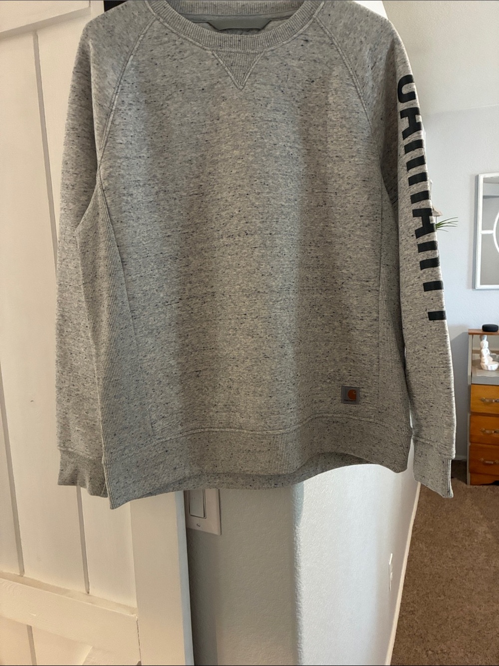 NWOT!!! Carhartt Gray Crewneck Sweatshirt with Sleeve Logo